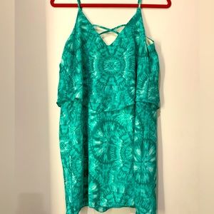 Teal Tie Dye Dress